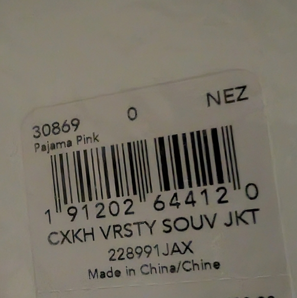 NWT Coach x Keith Haring Pink and Light Blue Reversible Bomber Jacket Size 0 - Picture 9 of 9